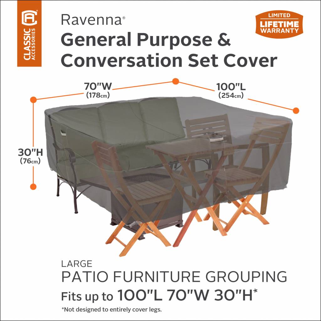 Schutzhülle für Garten- oder Loungeset 254 x 178 H: 76 cm