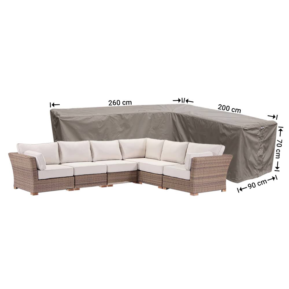 RHS260200right-completejA99SnqBHo6Ti Hoes voor tuin hoekbank 260 x 200 x 90 H: 70 cm
