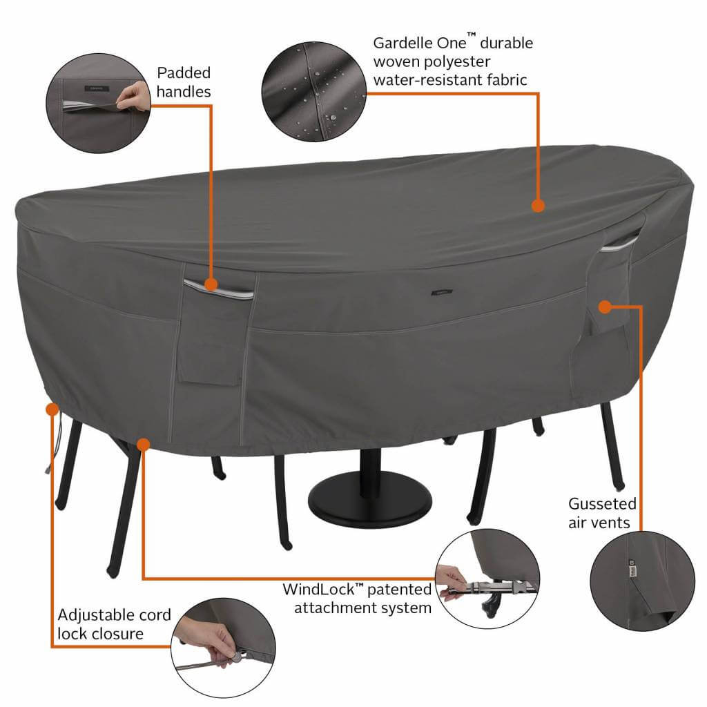 Abdeckung für Bistro-Set 203 x 104 H: 61 cm