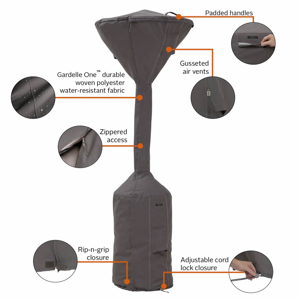 Abdeckung für Terrassenheizer H: 241 Ø 86 cm