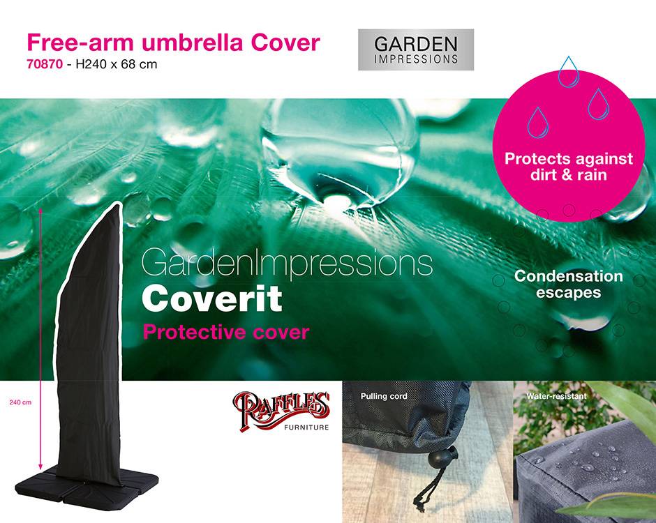 70870-coverit-easy-sun-garrden-bescherm-hoes-paras Garden impressions hoes voor zweefparasol H: 240 cm