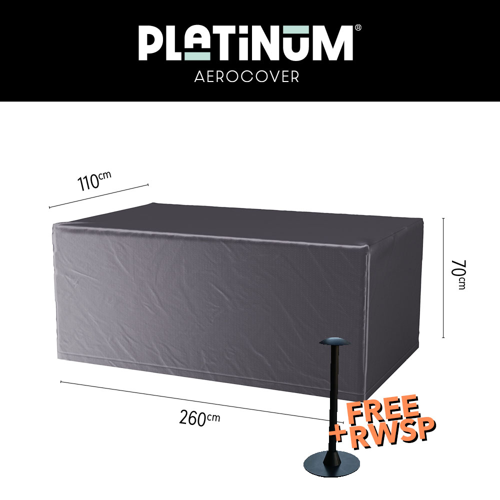 Abdeckung für rechteckigen Gartentisch 260 x 110 H: 70 cm Abdeckung für rechteckigen Gartentisch 260 x 110 H: 70 cm