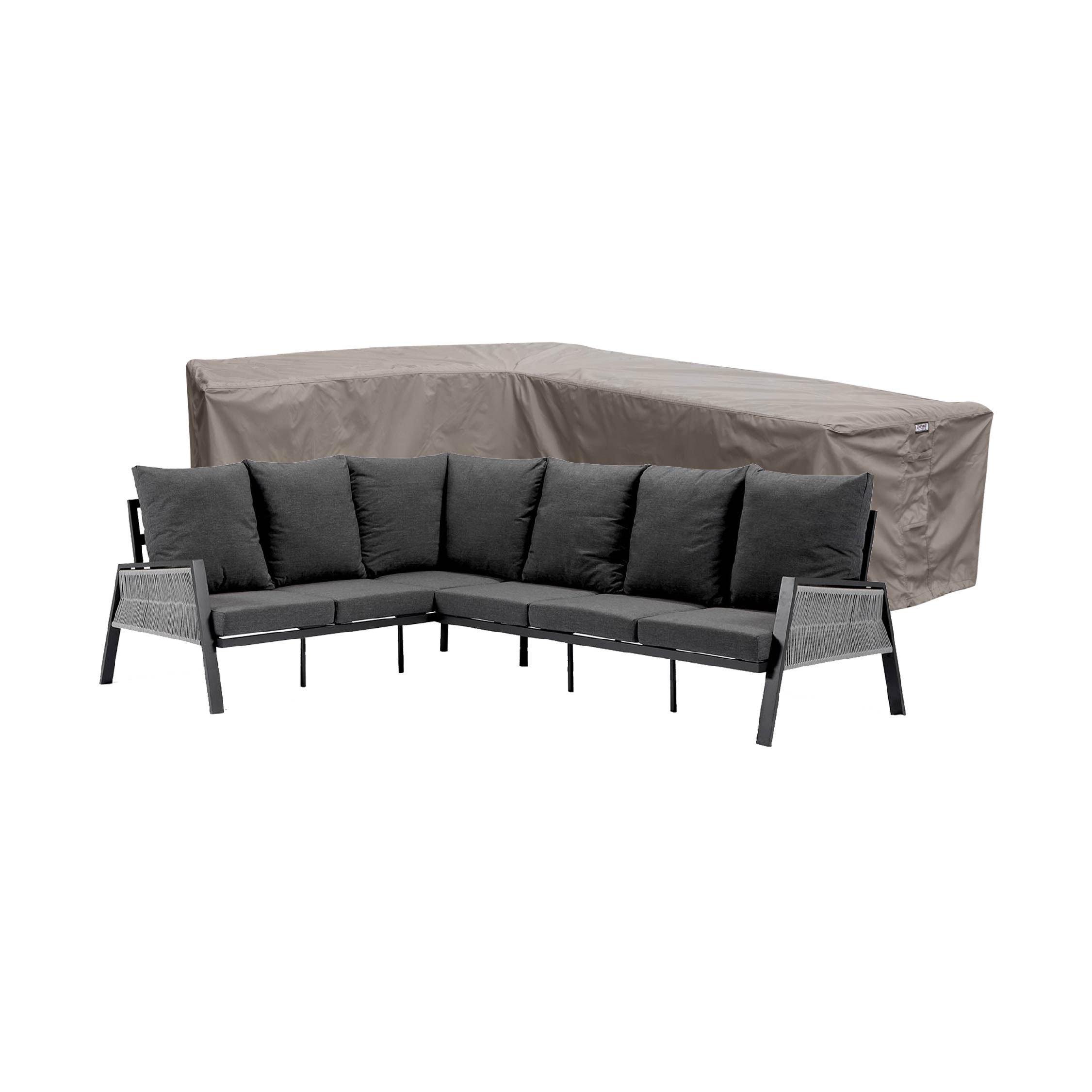 Ecksofa unebene Seite