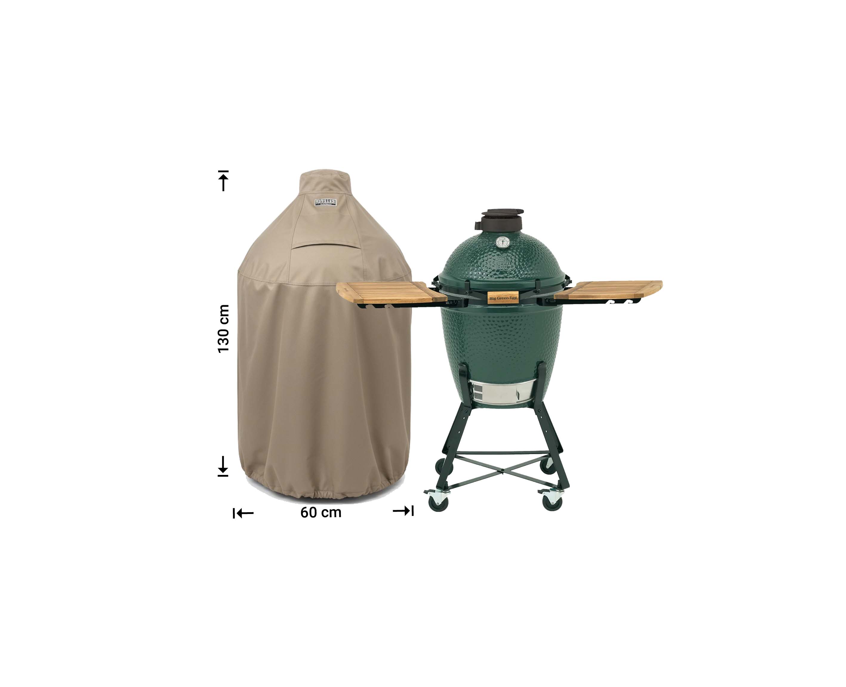 Raffles Covers runde Kamado Abdeckung für Big Green Egg & Keramikgrills