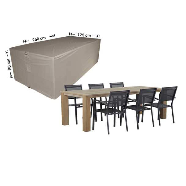 RDS250125-5Vyw81teYmWEpG Abdeckplane für Rechteckige Tisch Sitzgruppe 250 x 125 H: 80 cm