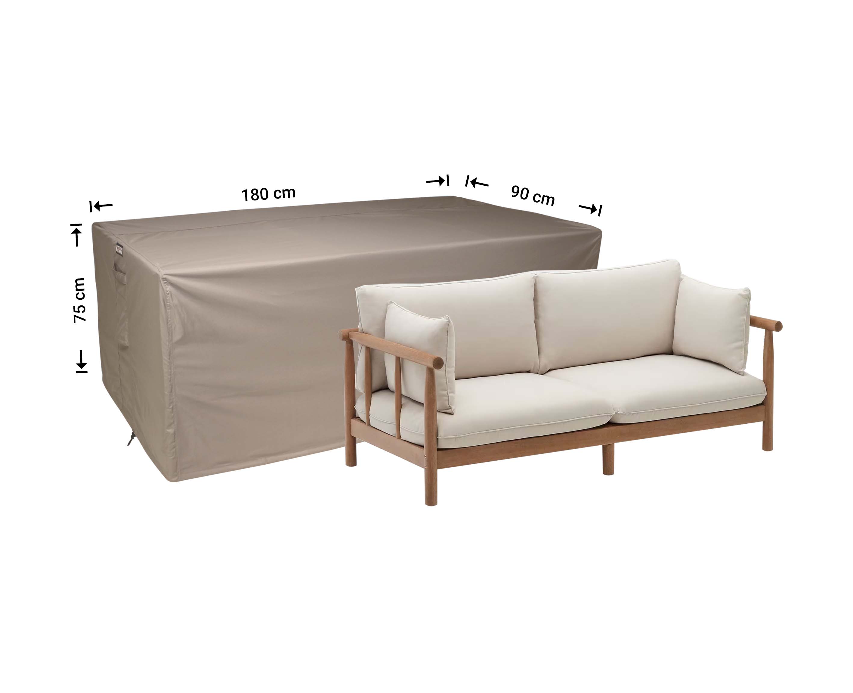Gartensofa Schutzhülle 180 x 90 H: 75 cm Gartensofa Schutzhülle 180 x 90 H: 75 cm