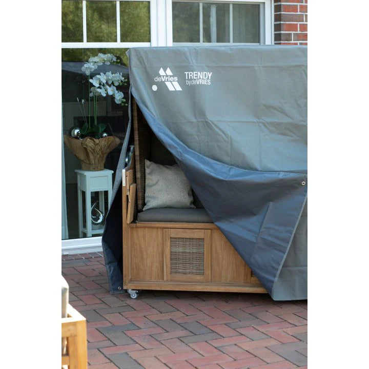 Strandkorbhülle 152 x 95 H: 165 / 140 cm deVries Classic XXL