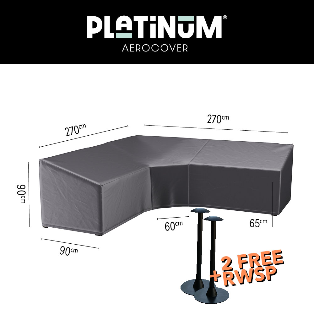 Dining-Möbel Abdeckung für ein Ecksofa 270 x 270 H: 90/65 cm Dining-Möbel Abdeckung für ein Ecksofa 270 x 270 H: 90/65 cm