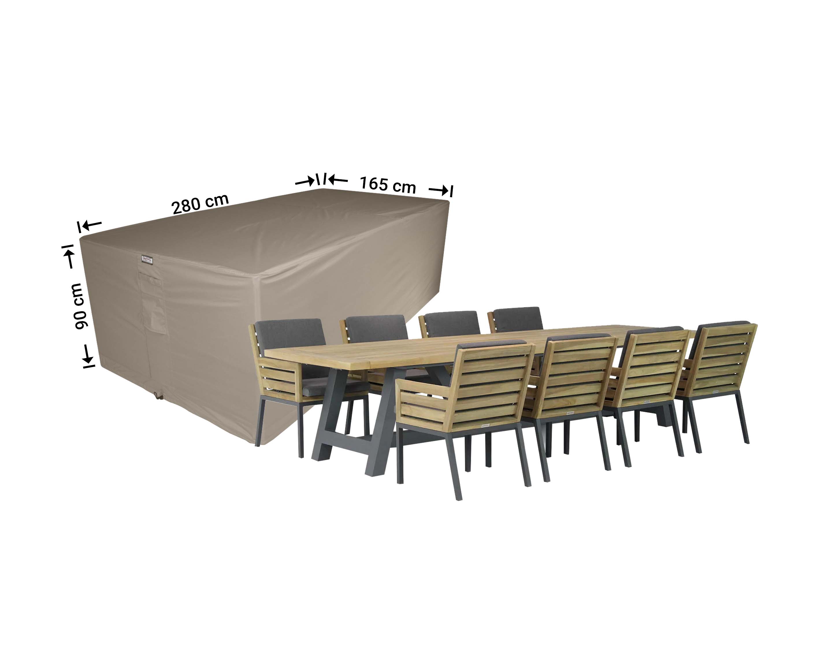 Schutzhülle für Gartenset 280 x 165 H: 90 cm Schutzhülle für Gartenset 280 x 165 H: 90 cm