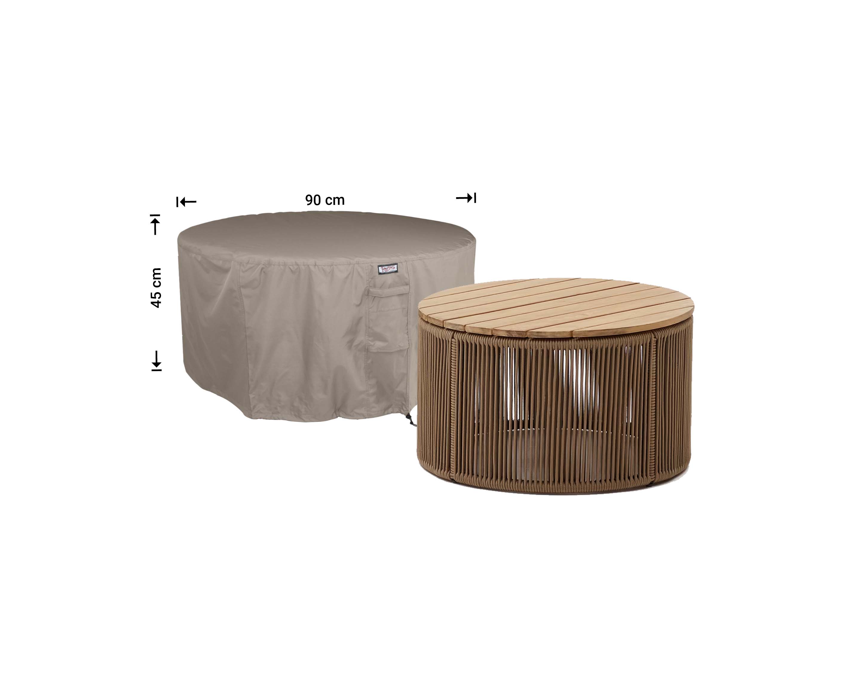 Runde Haube Beistelltisch Durchm.: 90 cm H: 45 cm Runde Haube Beistelltisch Durchm.: 90 cm H: 45 cm