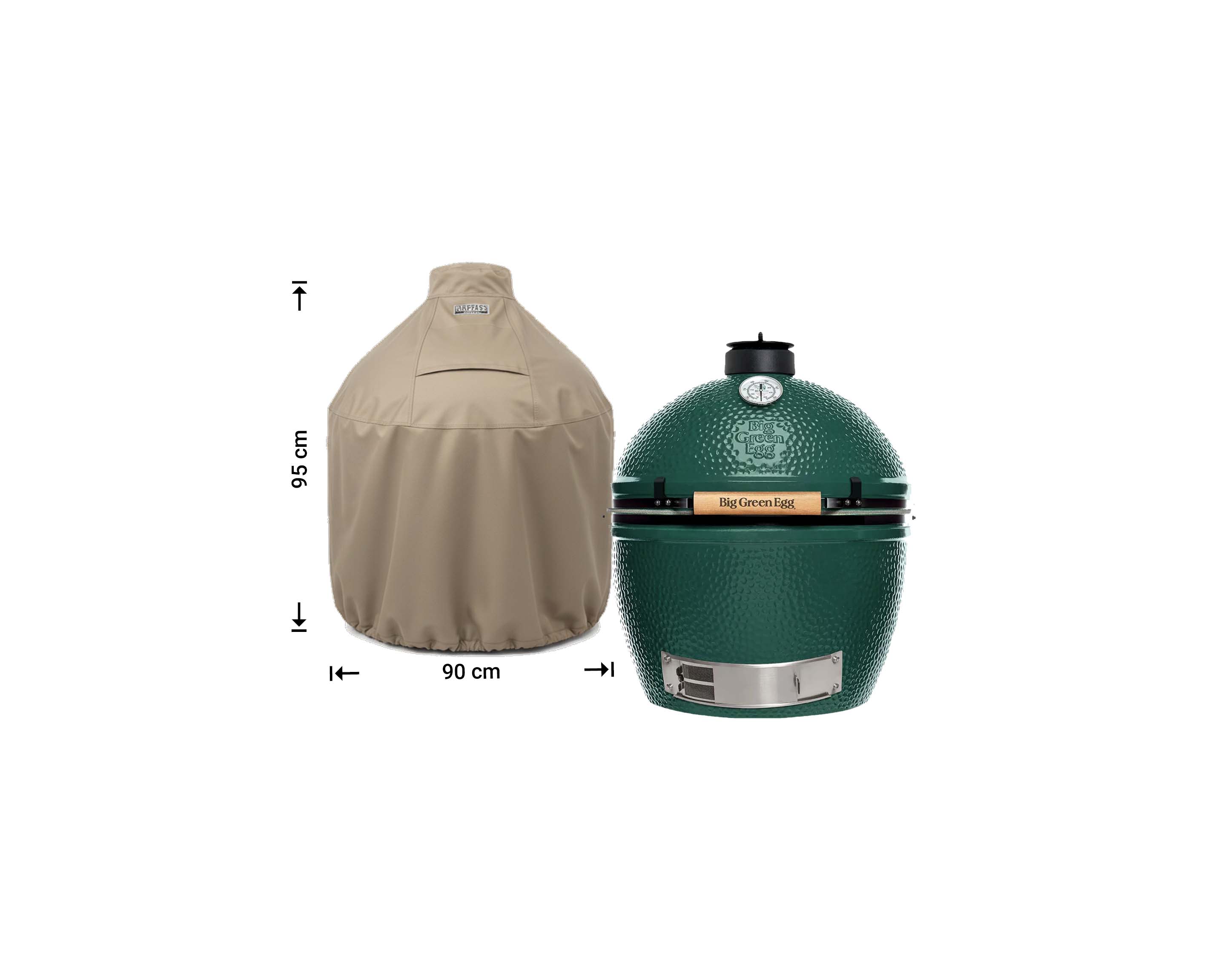 Raffles Covers runde Kamado Abdeckung für Big Green Egg & Keramikgrills