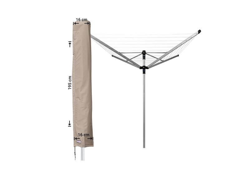 RDM195-2pUO3x38R5M44a Beschermhoes voor droogmolen 16 x 16 H: 195 cm