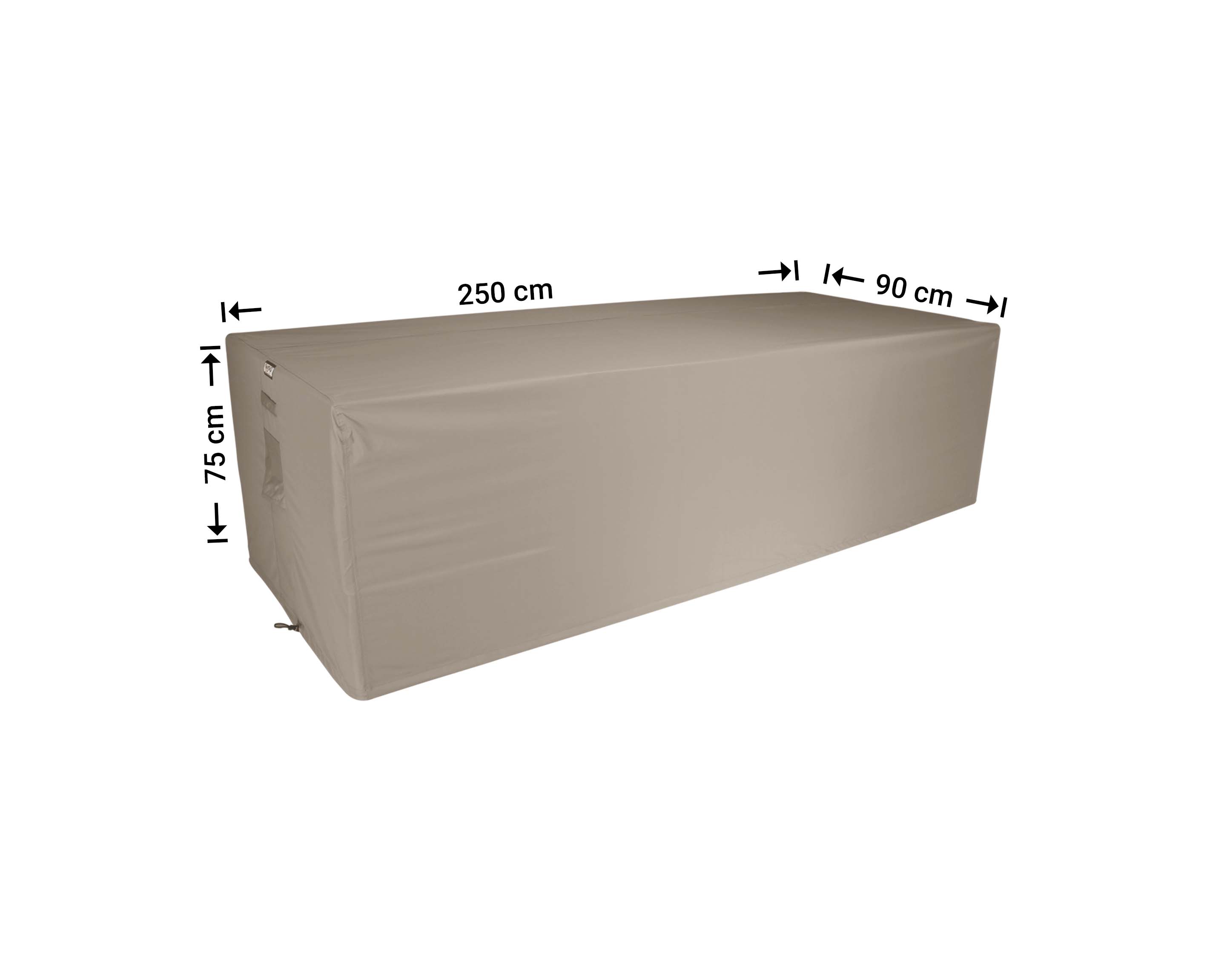 Gartentisch Abdeckung 250 x 90 H: 75 cm 