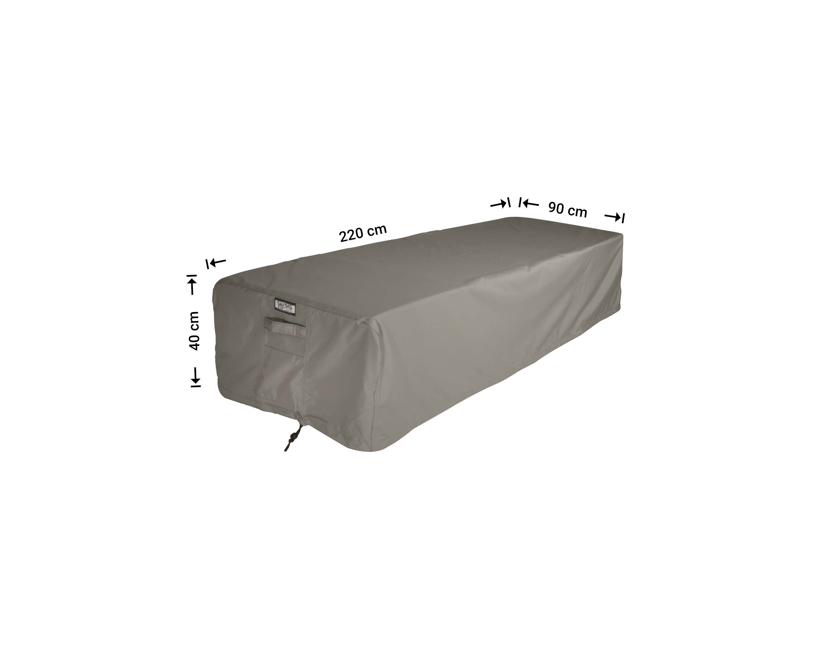 Abdeckung für Garten Sonnenliege XL 220 x 90 H: 40 cm