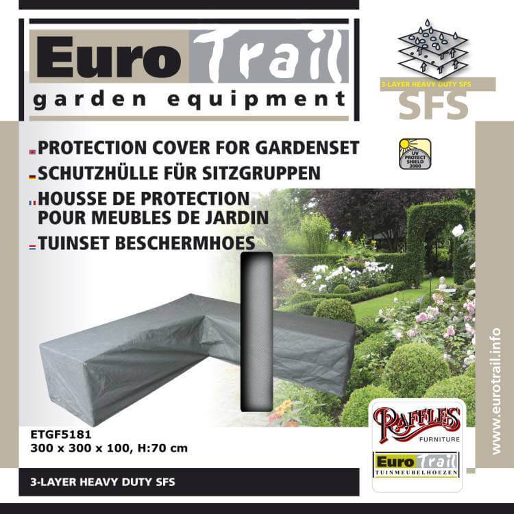 Abdeckhaube für L-Form Sofa 300 x 300 H: 70 cm