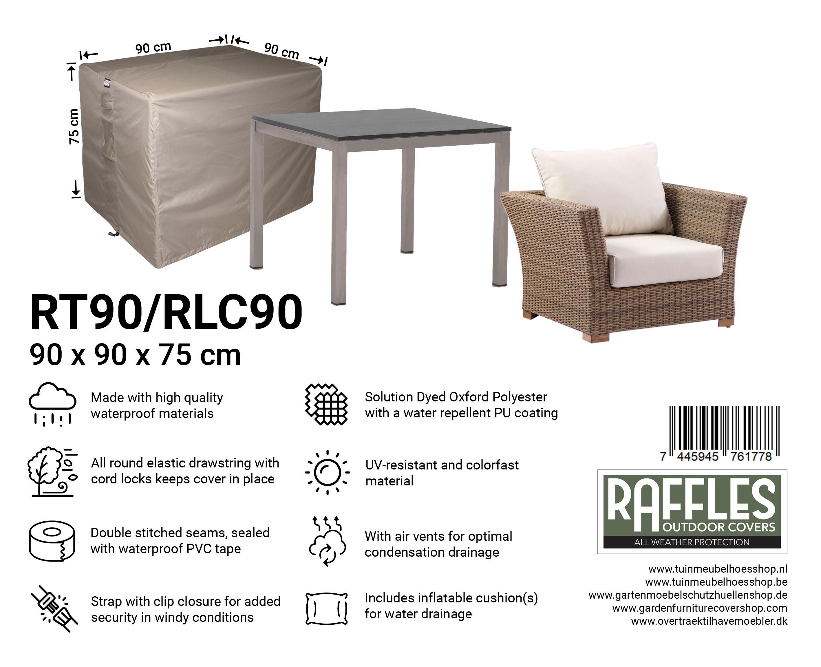 RT90-RLC90_7445945761778-7445945761785JDrXFzAivj0fV RT90/RLC90 hoes voor vierkante tuintafel 90 x 90 H: 75cm