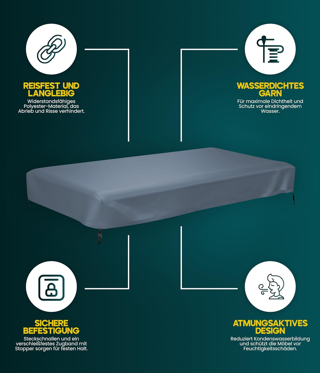 ProCap® Tischplatten-Schutzhülle 100 x 100 cm