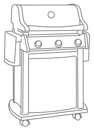 Abdeckung für kleines BBQ 75 x 66 H: 109 cm