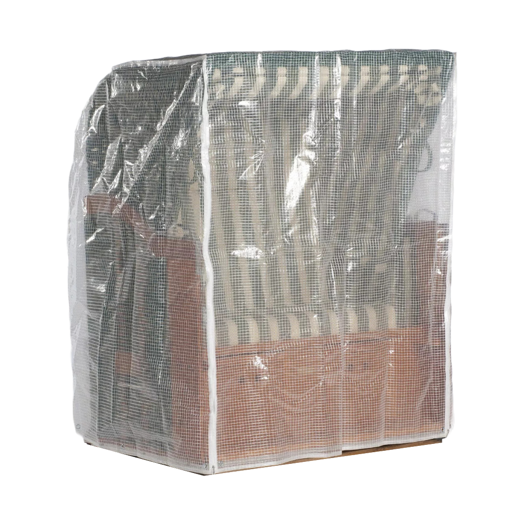 Sonnenpartner transparente Abdeckhaube 125 x 110 H: 156 cm Strandkörbe 