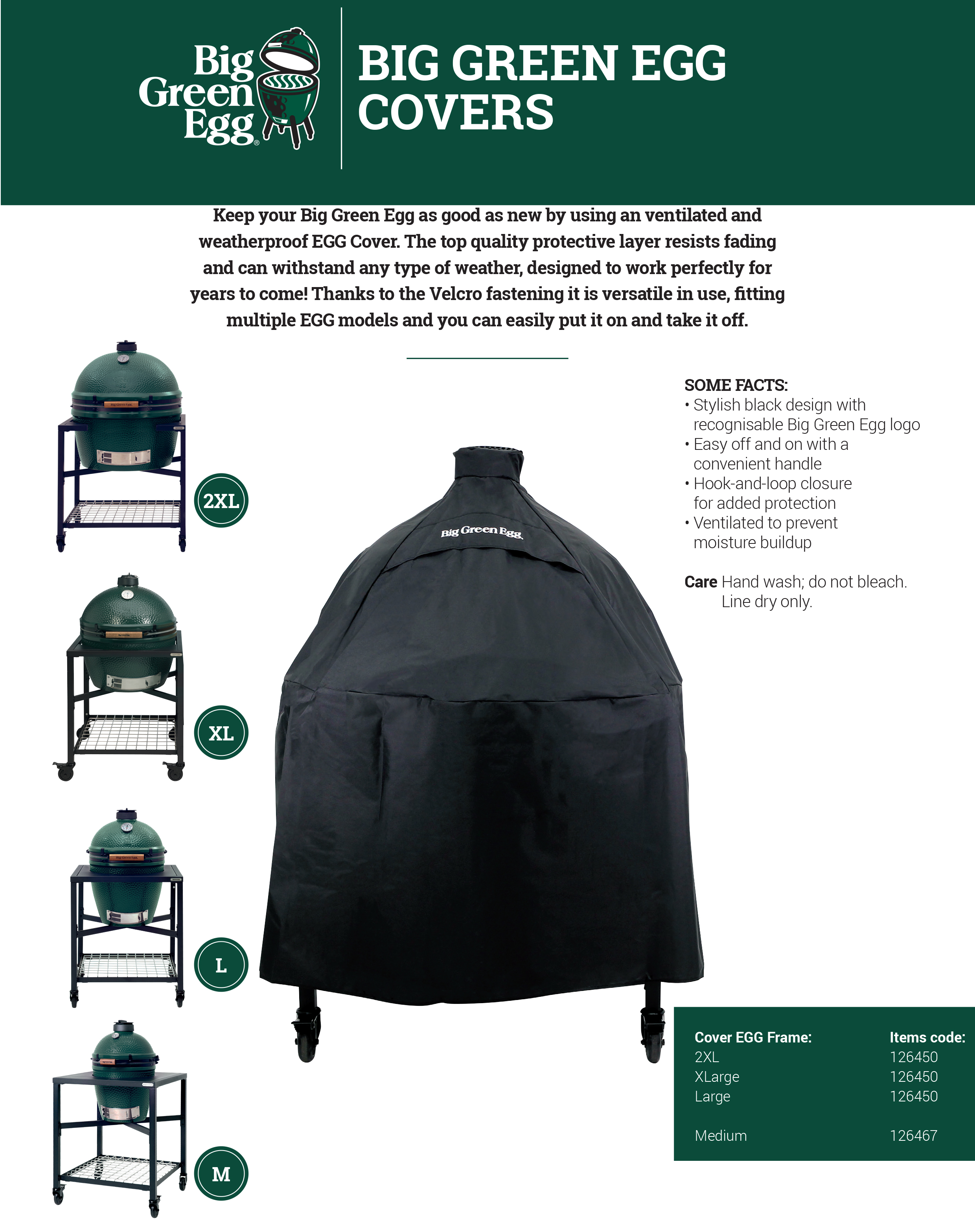 Schutzhülle für Big Green Egg XL / L / M Ø: 110 cm H: 120 cm