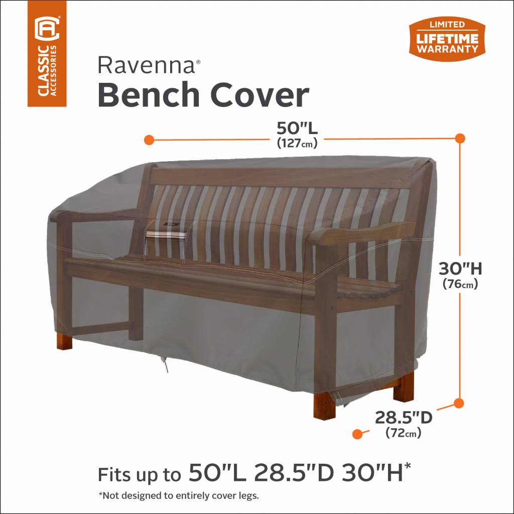 Abdeckung für Gartenbank 127 x 72 H: 76 cm