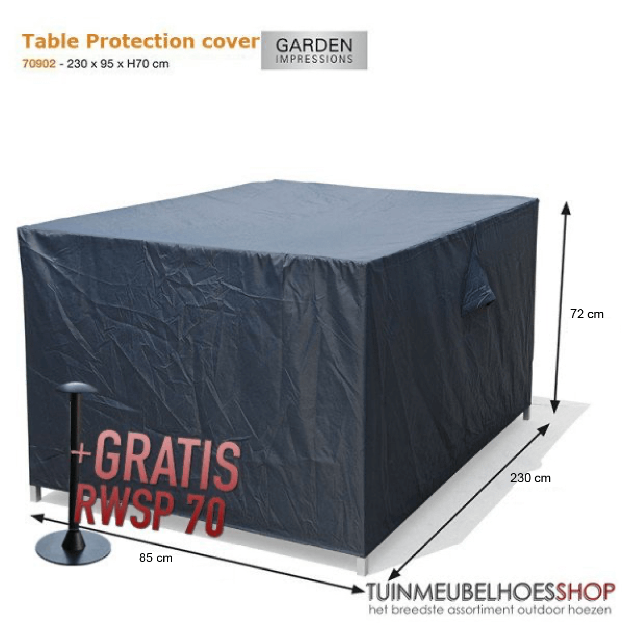 70864yWXxnkCFMuWC3 Loungebank - Gartentisch Hülle 230 x 85 H:72 cm