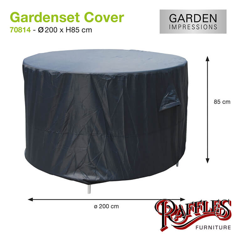 Abdeckung für runden Gartentisch mit Stühlen Ø 200 H: 85 cm
