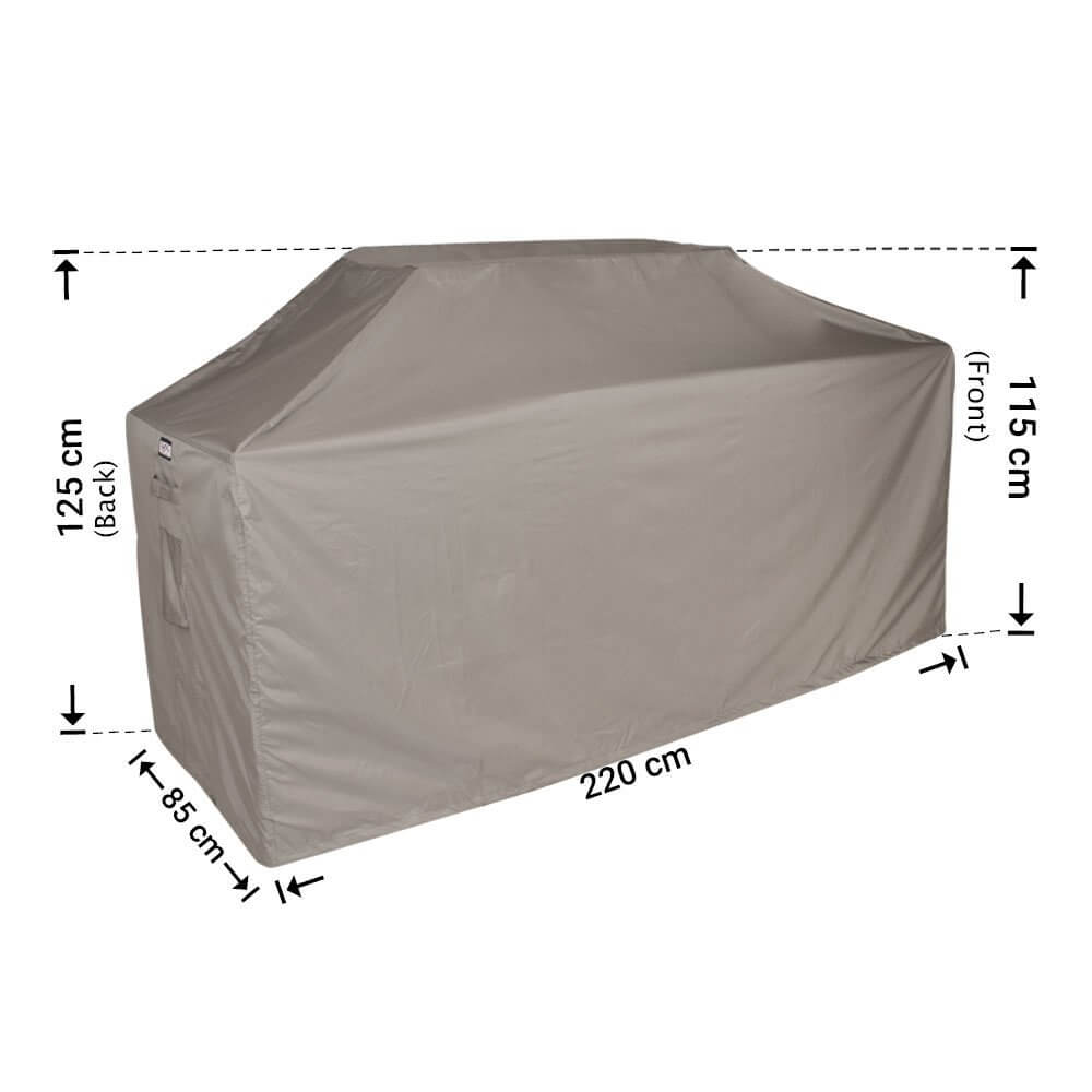 Abdeckhaube für Gasgrill 220 x 85 H: 125/115 cm
