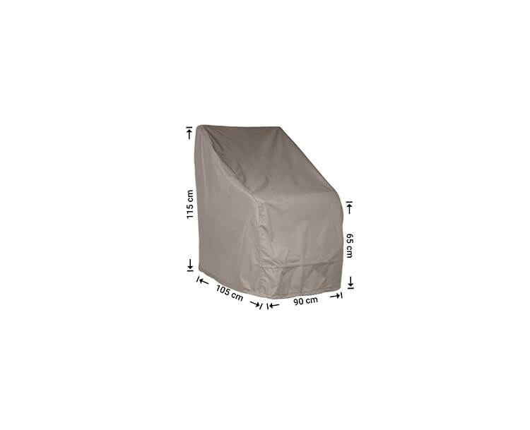 Schutzhülle für Gartenstühle mit hoher Rückenlehne 105 x 90 H: 115/65 cm