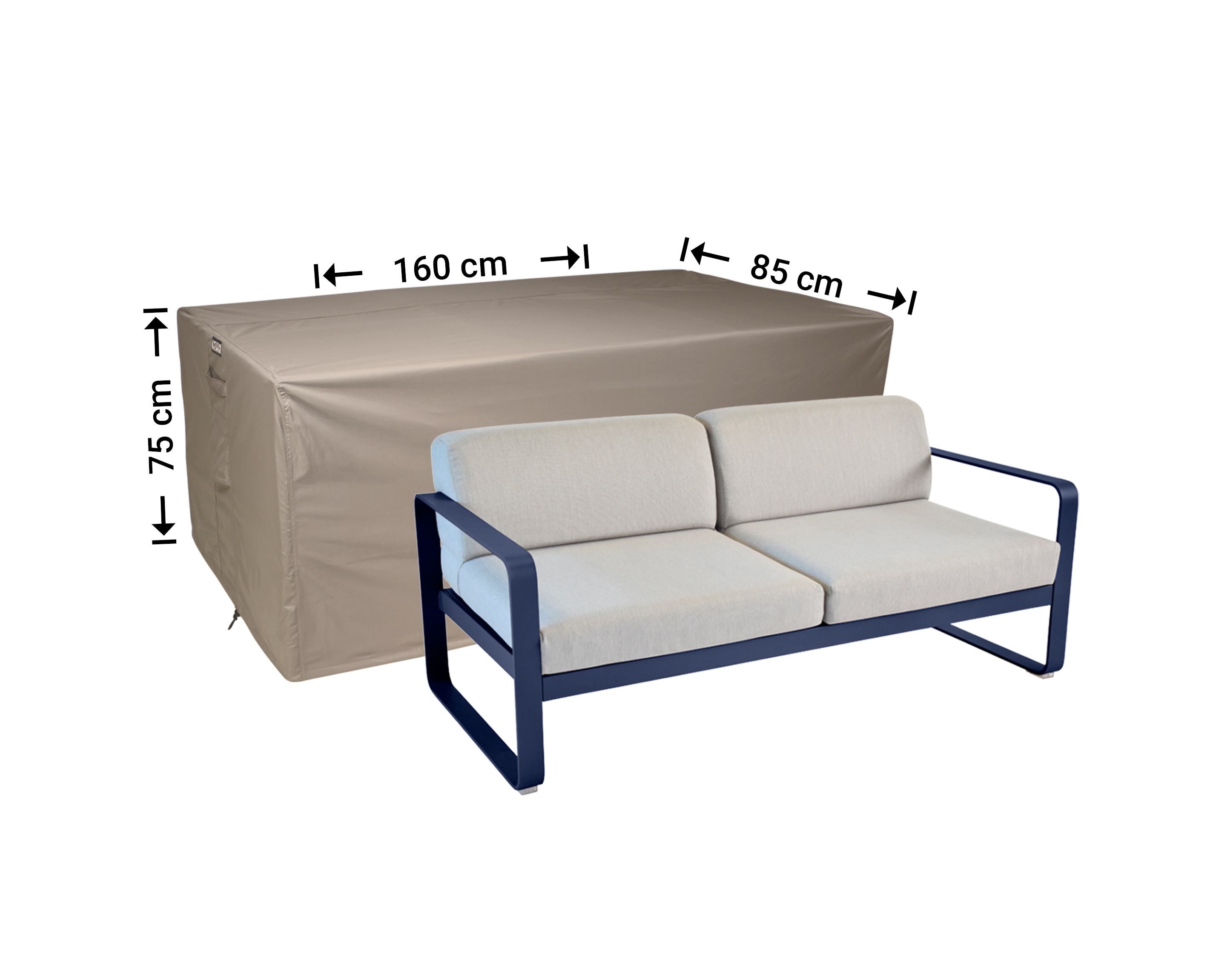 Wetterschutz für Lounge Sofa 160 x 85 H: 75 cm small