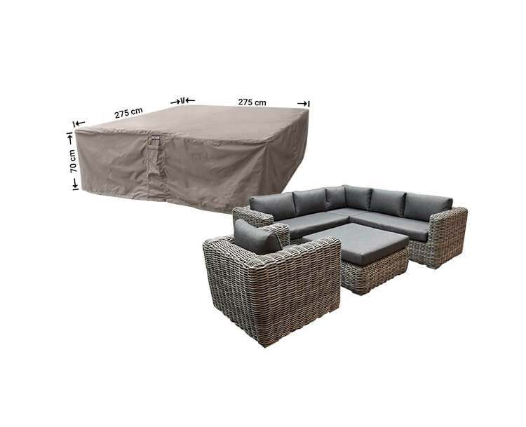 RLS275275-1eLPFYKd3NvPWw Loungeset beschermhoes 275 x 275 H: 70 cm