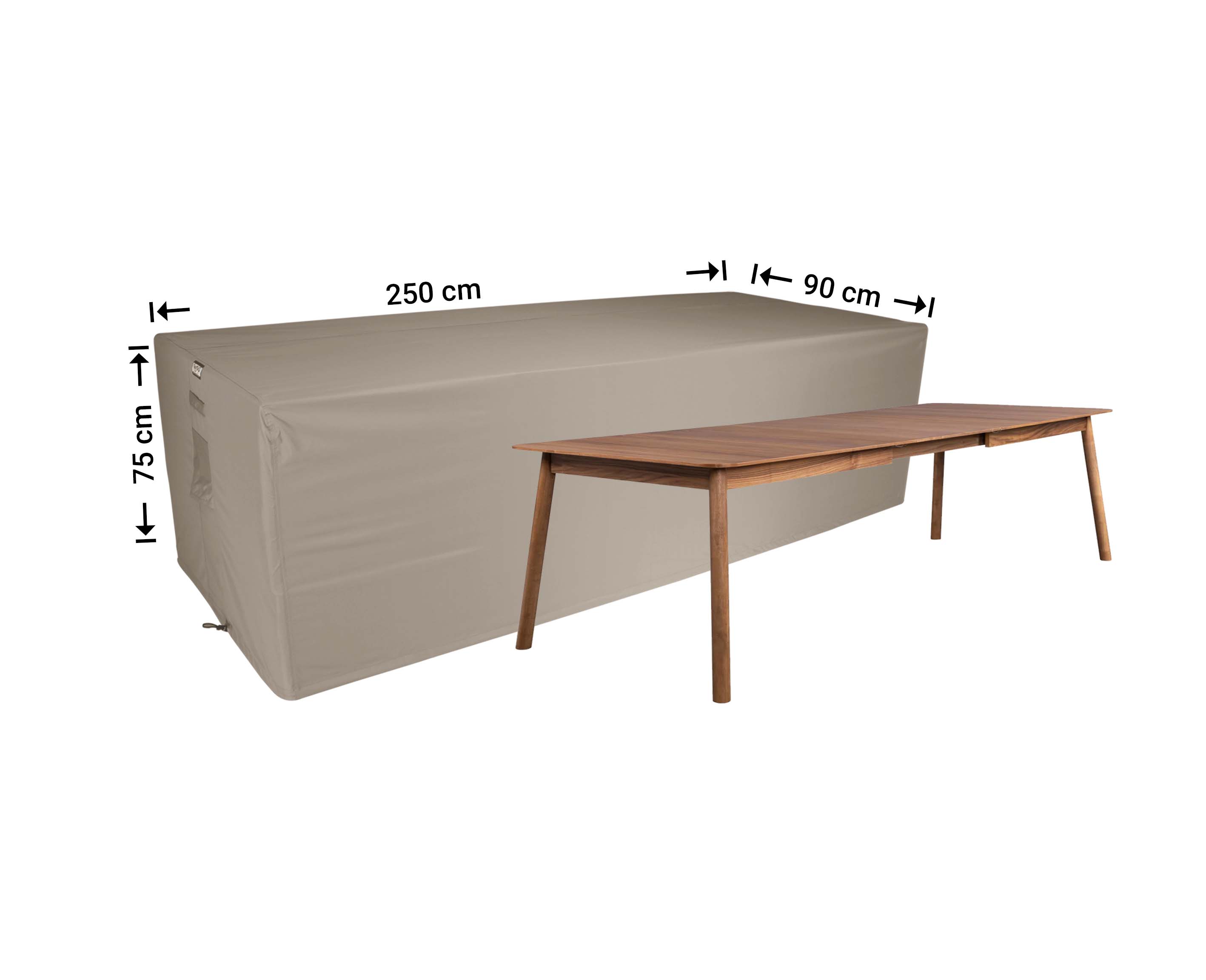 Gartentisch Abdeckung 250 x 90 H: 75 cm Gartentisch Abdeckung 250 x 90 H: 75 cm