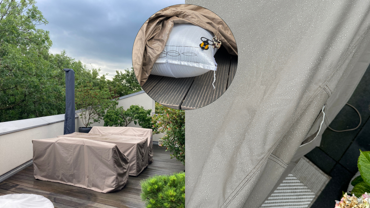 Wie Sie Pfützen auf Ihrer Gartenmöbel-Schutzhülle vermeiden?