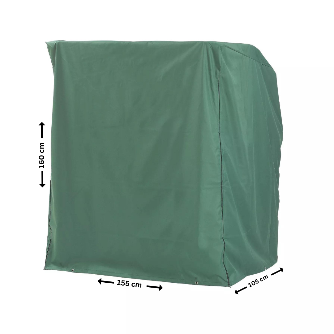 Sonnenpartner-Abdeckhaube, 155 x 105 H: 160 cm, für Strandkörbe, grün