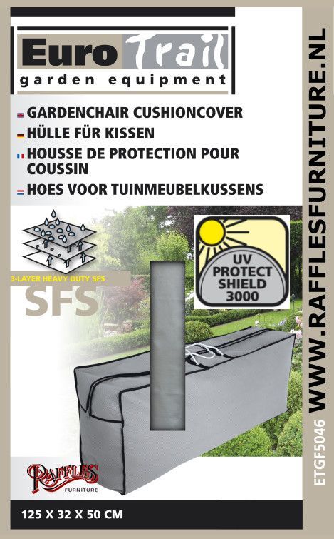Tragetasche für 4 Hochlehner Auflagen 125 x 50 H: 32 cm
