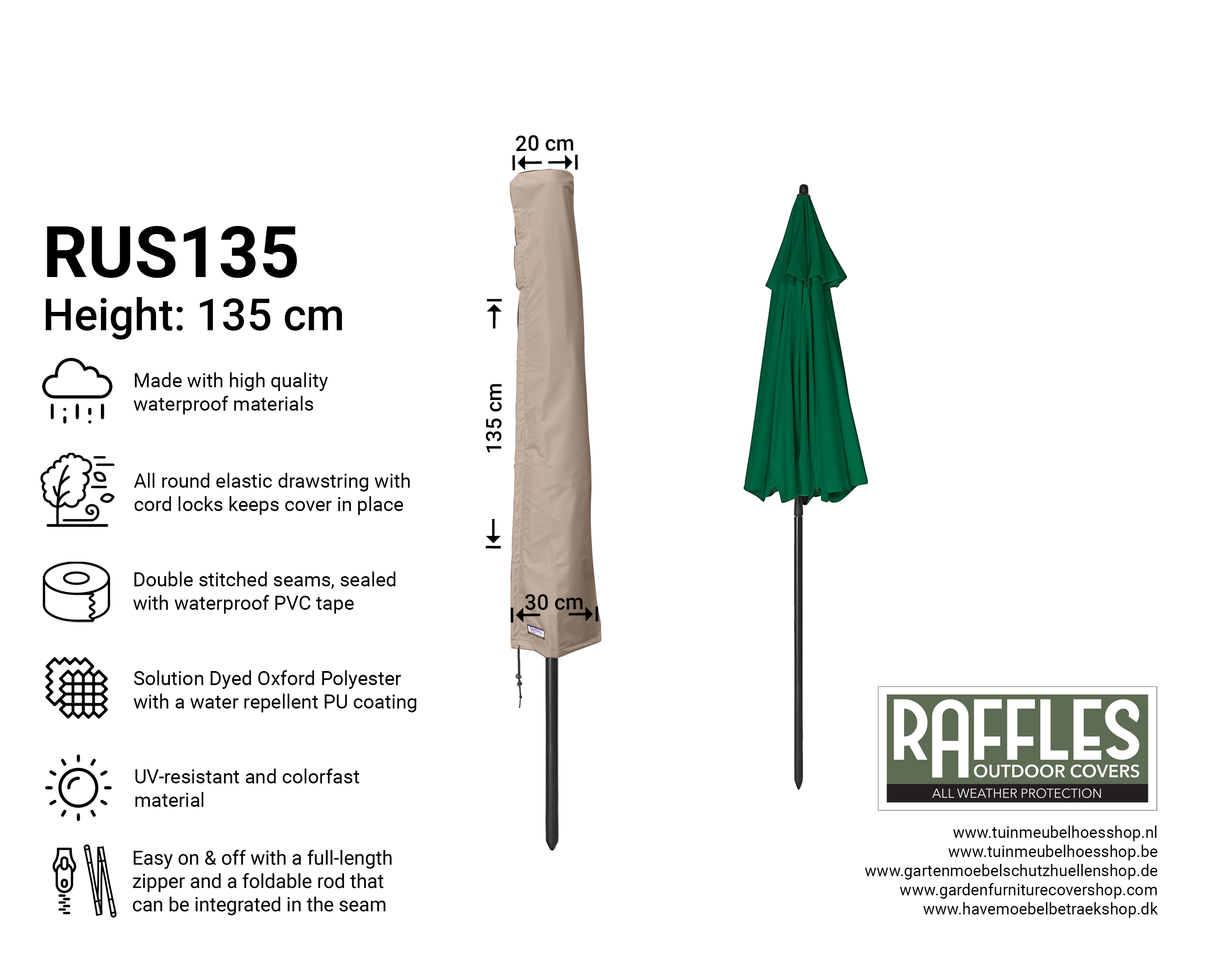 RUS135 parasolhoes 135 cm