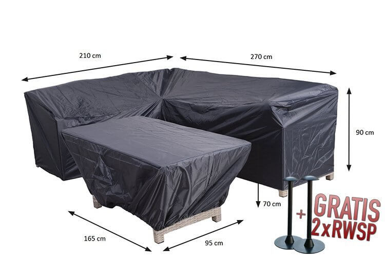 70868-lounge-set-hoek-tafel-dining-dinningPLwfXSGWr1zR2 Lounge Dining Set Eckbank und Tischhülle 270 x 210 x 85 H:90 cm
