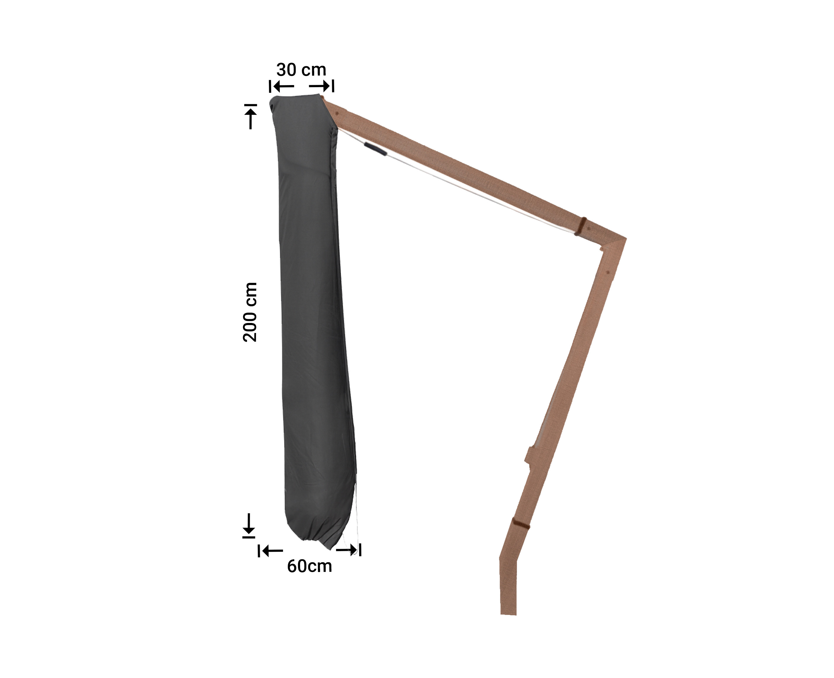 Abdeckung für einen hängenden Sonnenschirm H: 280 cm Abdeckung für einen hängenden Sonnenschirm H: 280 cm