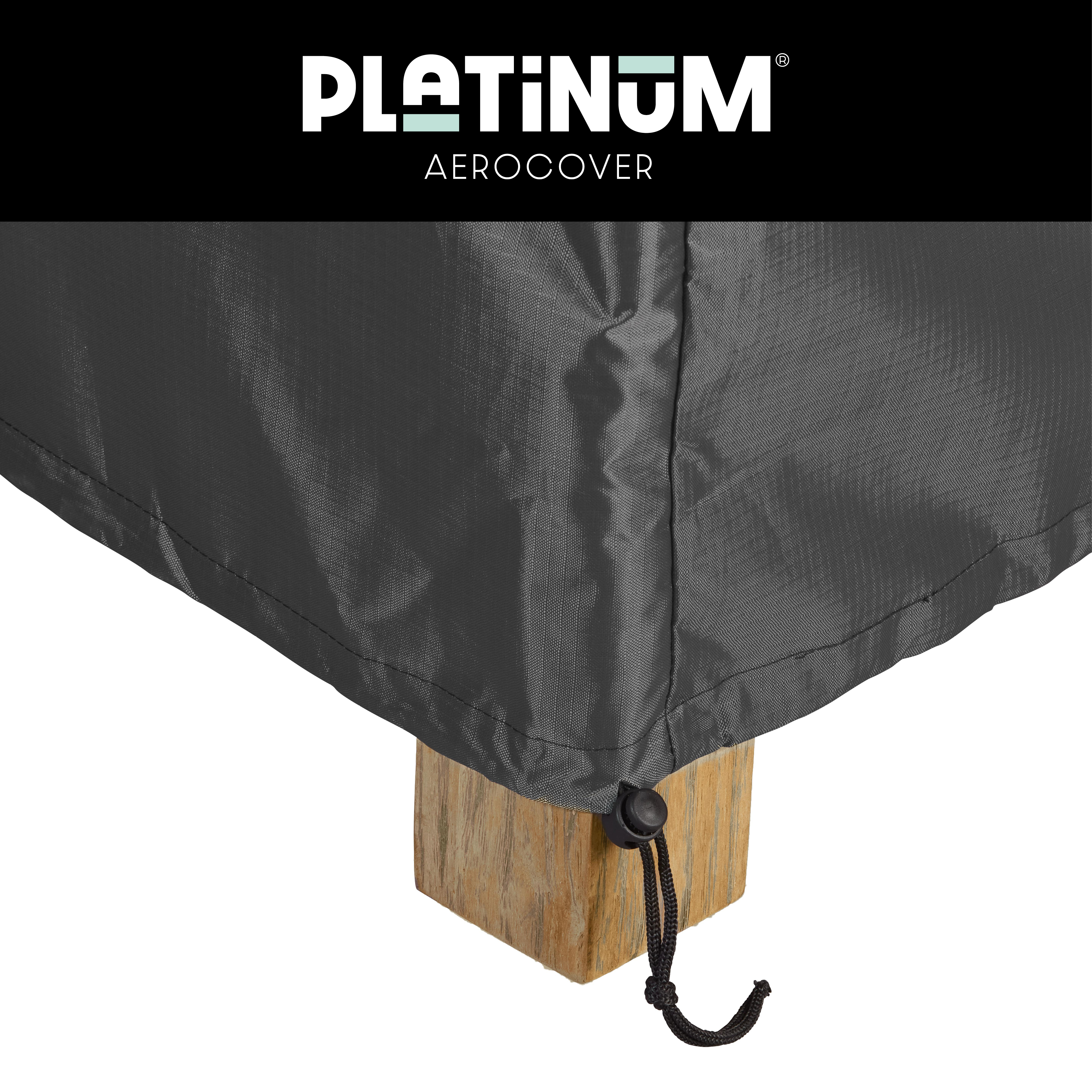 Detail van platinum AeroCover loungebank hoes