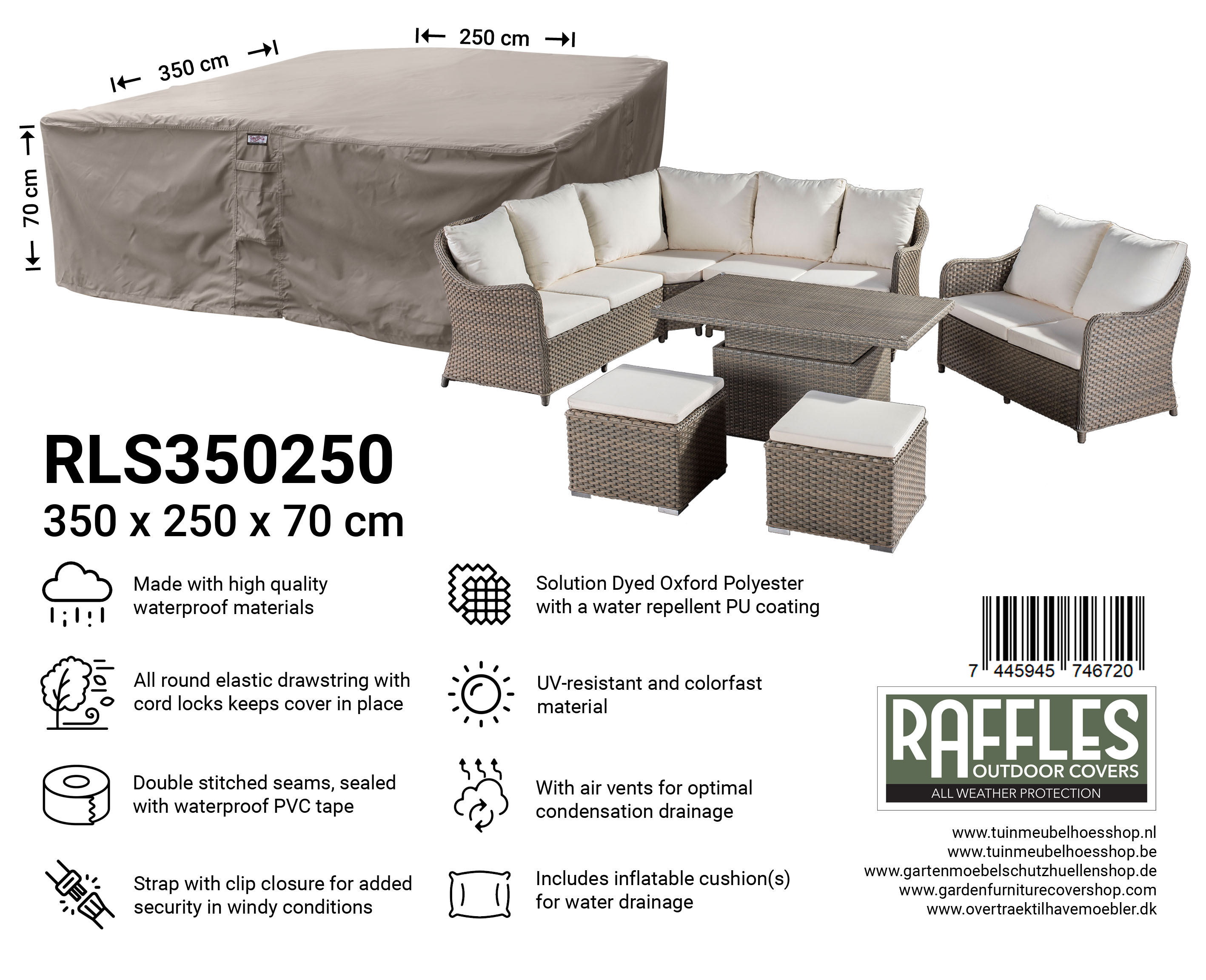 RLS350250_7445945746720kyvvgM9fozCp8 RLS350250 rechthoekige hoes 350 x 250 H: 70 cm