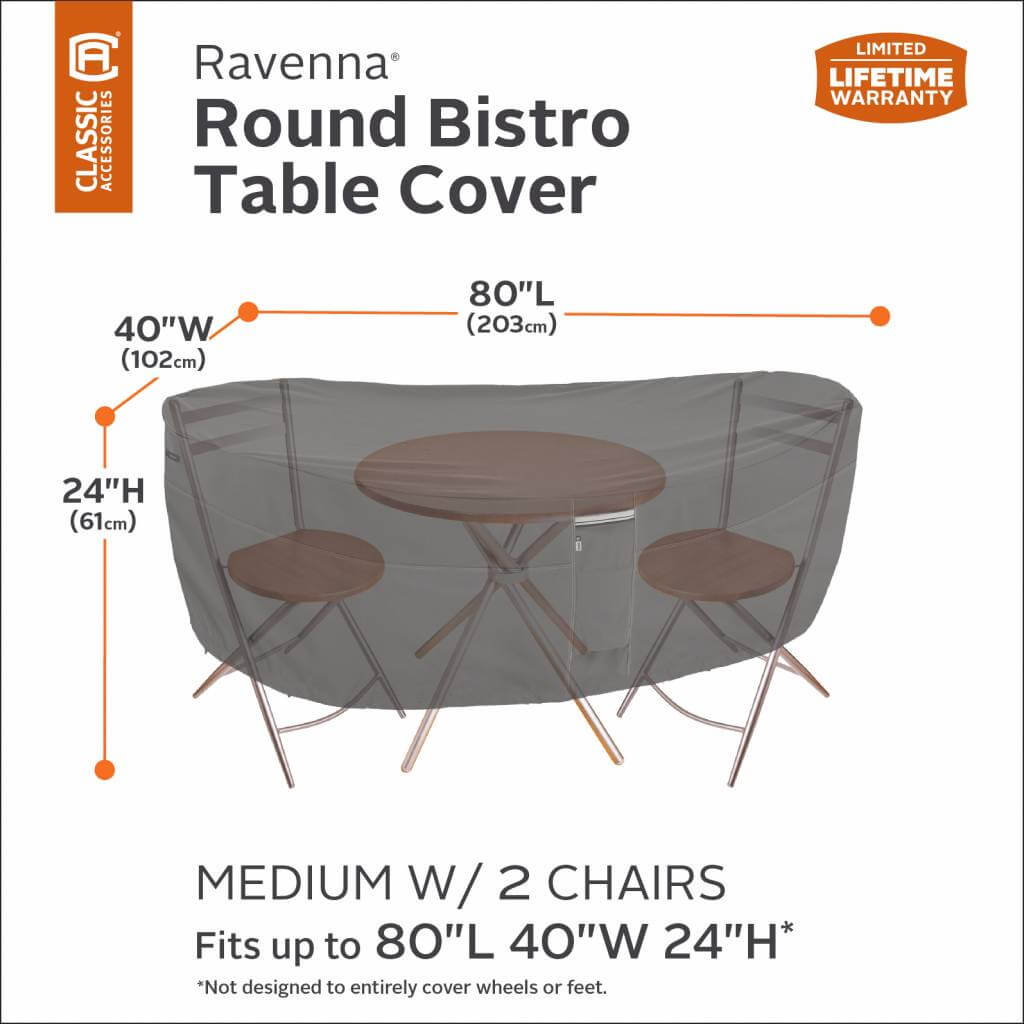 Abdeckung für Bistro-Set 203 x 104 H: 61 cm