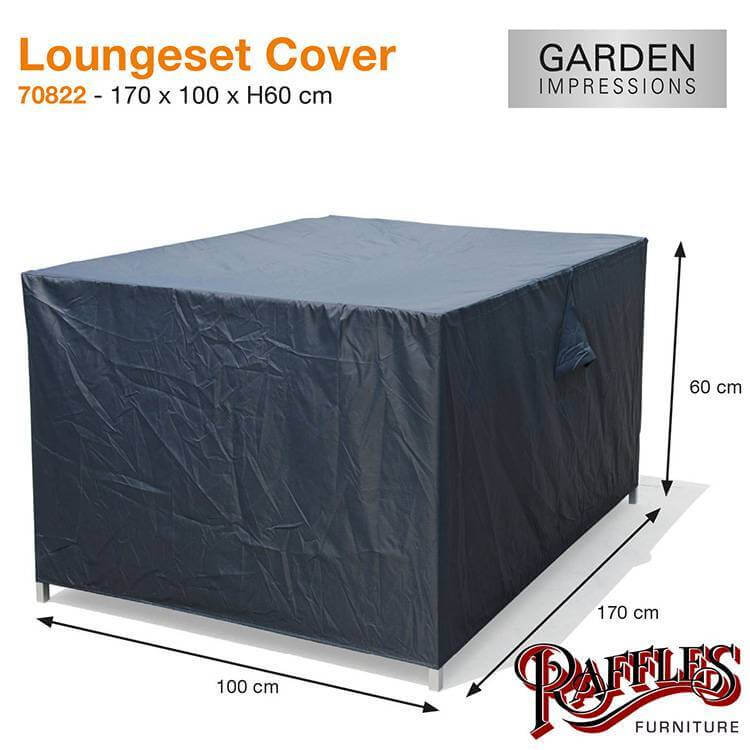 Loungesofa oder Garten-Tisch Hülle 170 × 100 H:60 cm