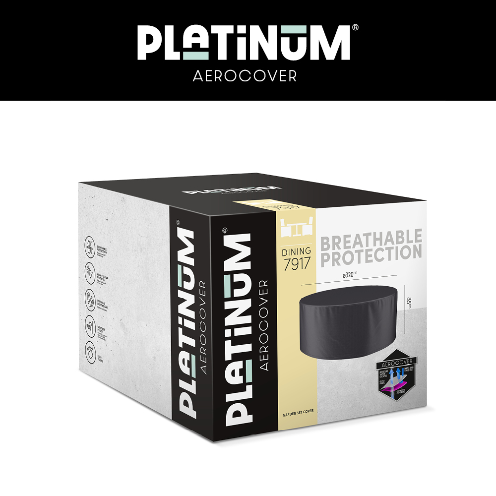 Schutzhaube für runden Tisch und Stühle XL Ø 320 cm H: 85 cm Schutzhaube für runden Tisch und Stühle XL Ø 320 cm H: 85 cm