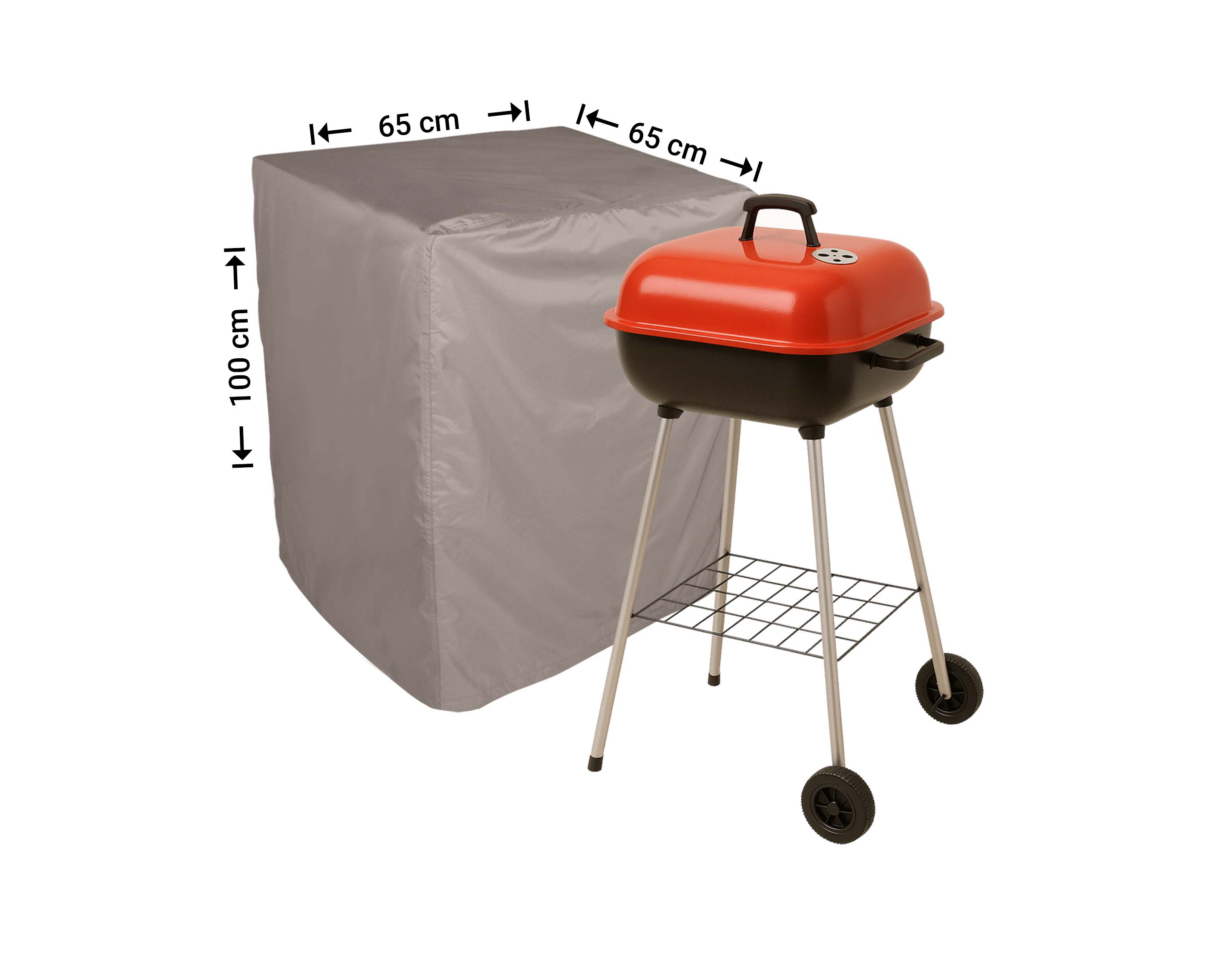 Grillabdeckung 65 x 65 cm, 100 cm hoch