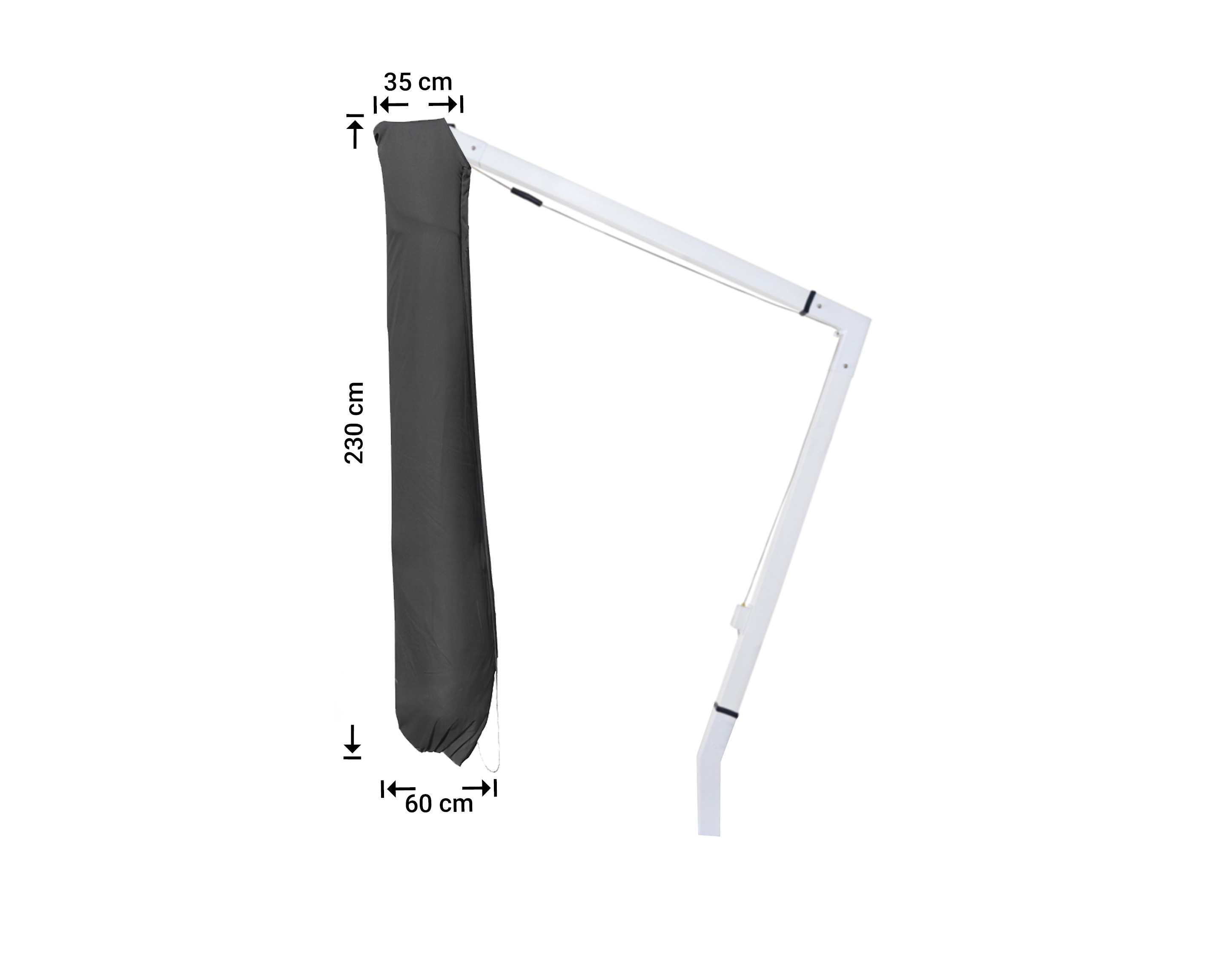 Abdeckung für einen hängenden Sonnenschirm H: 280 cm Abdeckung für einen hängenden Sonnenschirm H: 280 cm