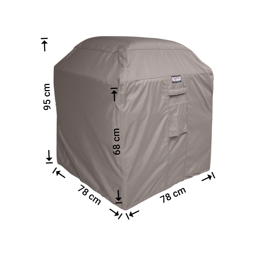 Schutzabdeckung Feuertisch 78 x 78 H: 68/95 cm