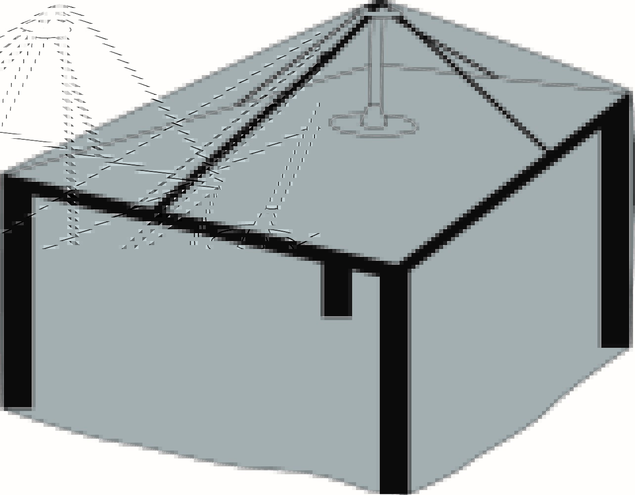 Säule für überschüssiges Wasser abfließen, Höhe 30 cm