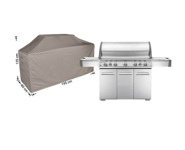RBBQ195bEfmvobBefu15 BBQ Schutzhaube Grill 195 x 80 H: 125/115 cm