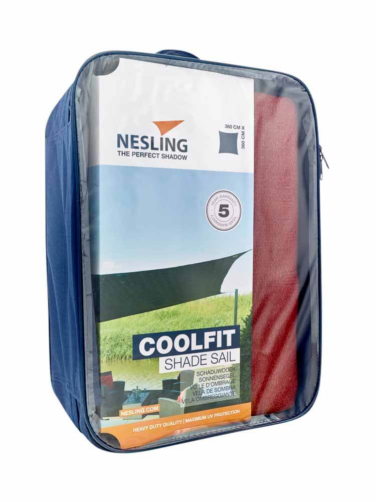 Verpakking schaduwdoek Coolfit 3,6m - terracotta