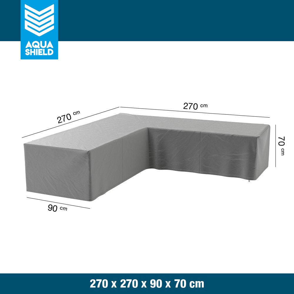 5738-lounge-hoek-set-hoes-L-vorm-270-x-270-cm-Aqua-Shield-8720039161887 Abdeckung für Lounge-Sofa 270 x 270 x 90 H: 70 cm